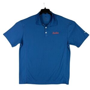 Nike Polo Mens XL Blue‎ Dri Fit Golf Shirt Athletic Performance Modern Classic